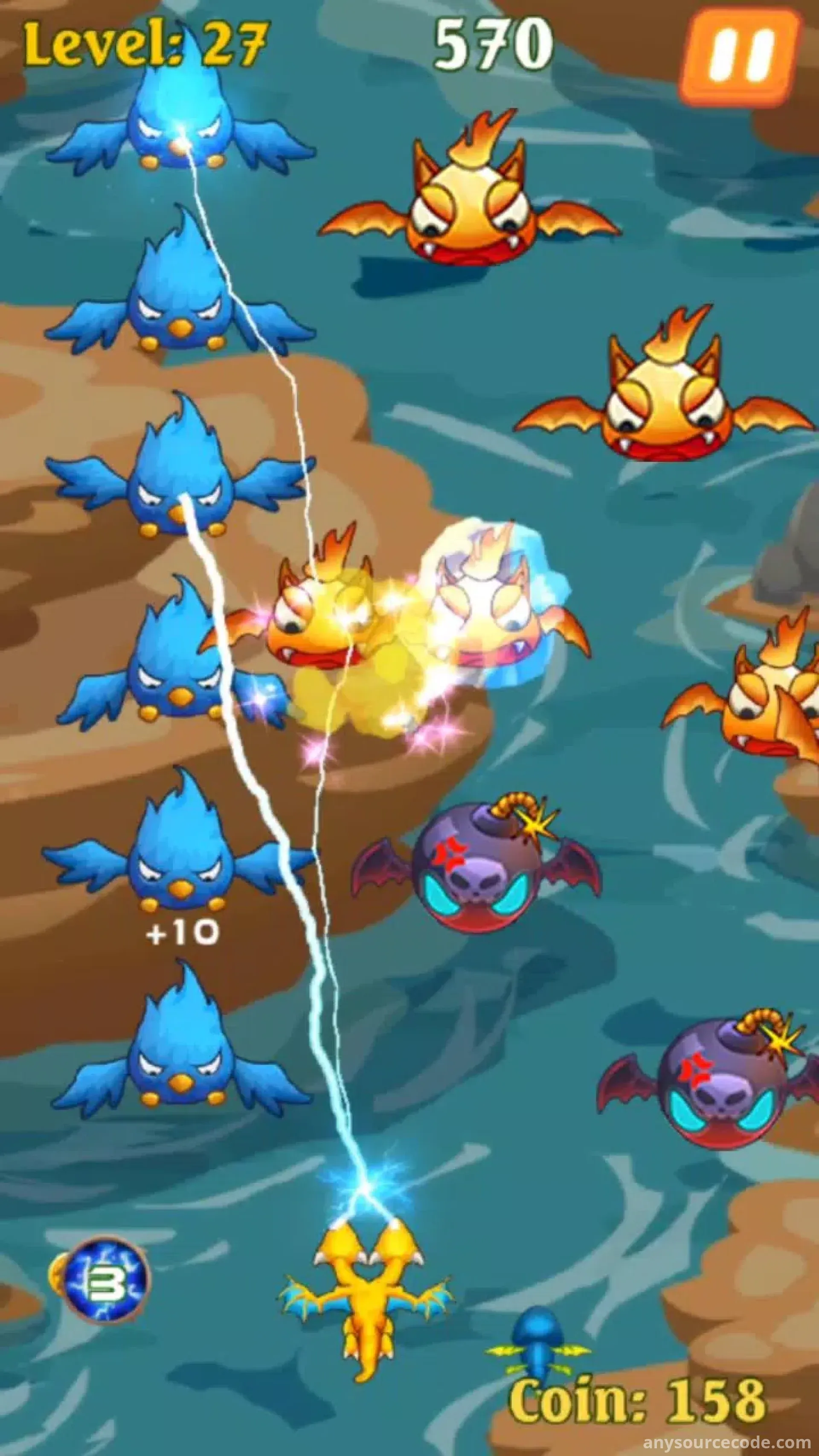 《小蜜蜂射击：战机超级攻击》