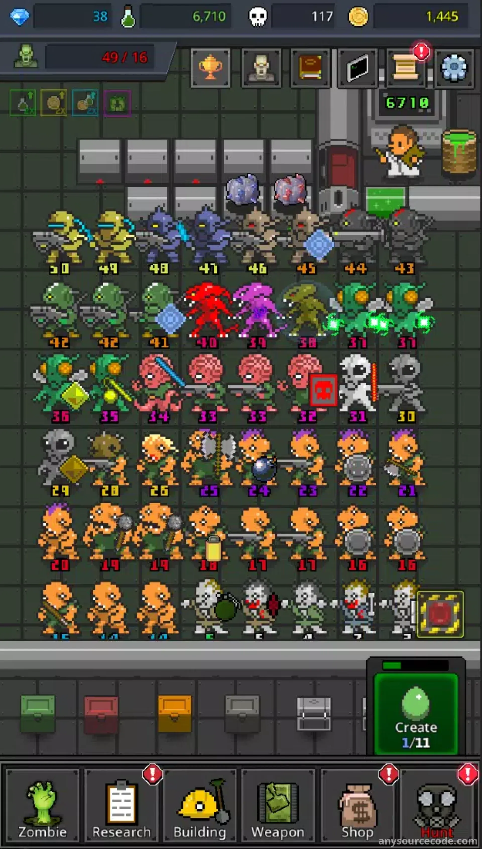 僵尸养成：合并僵尸