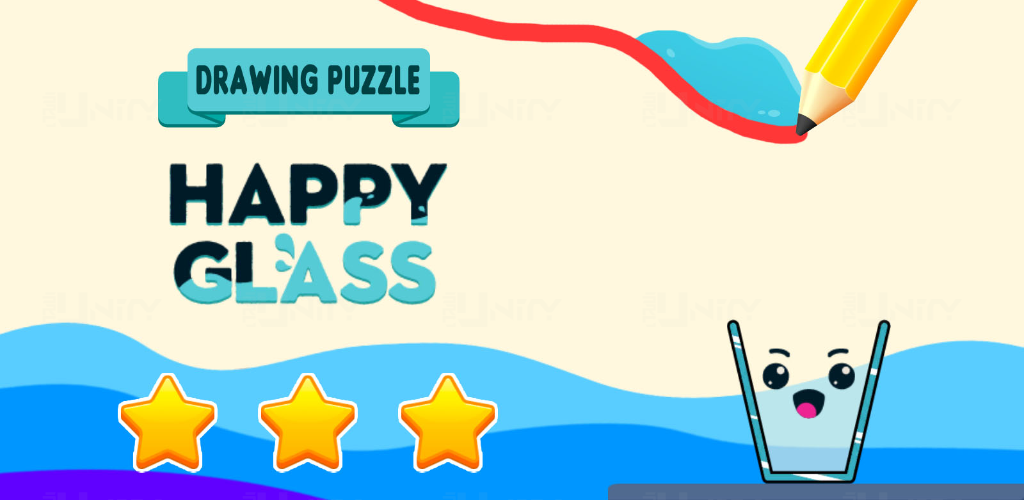 带广告平台的快乐玻璃杯