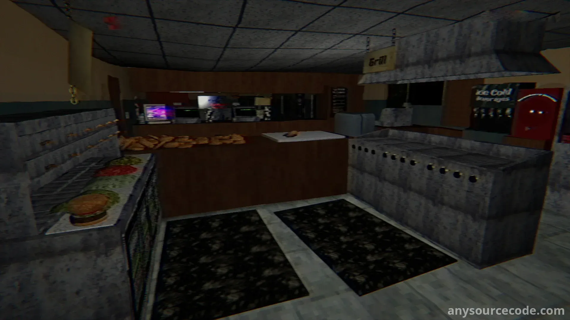 哈皮的简易汉堡店恐怖游戏