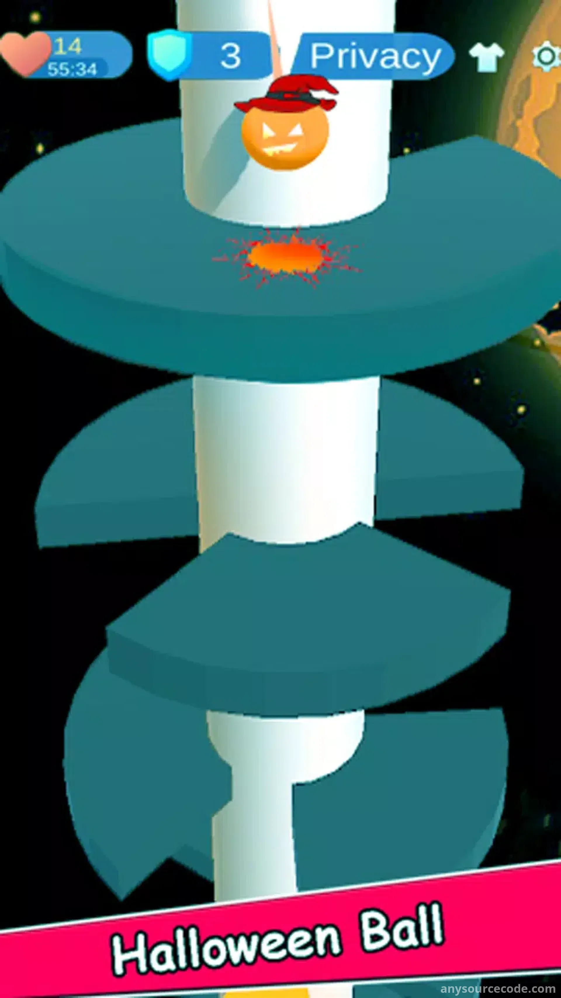 螺旋万圣节：球跳跃