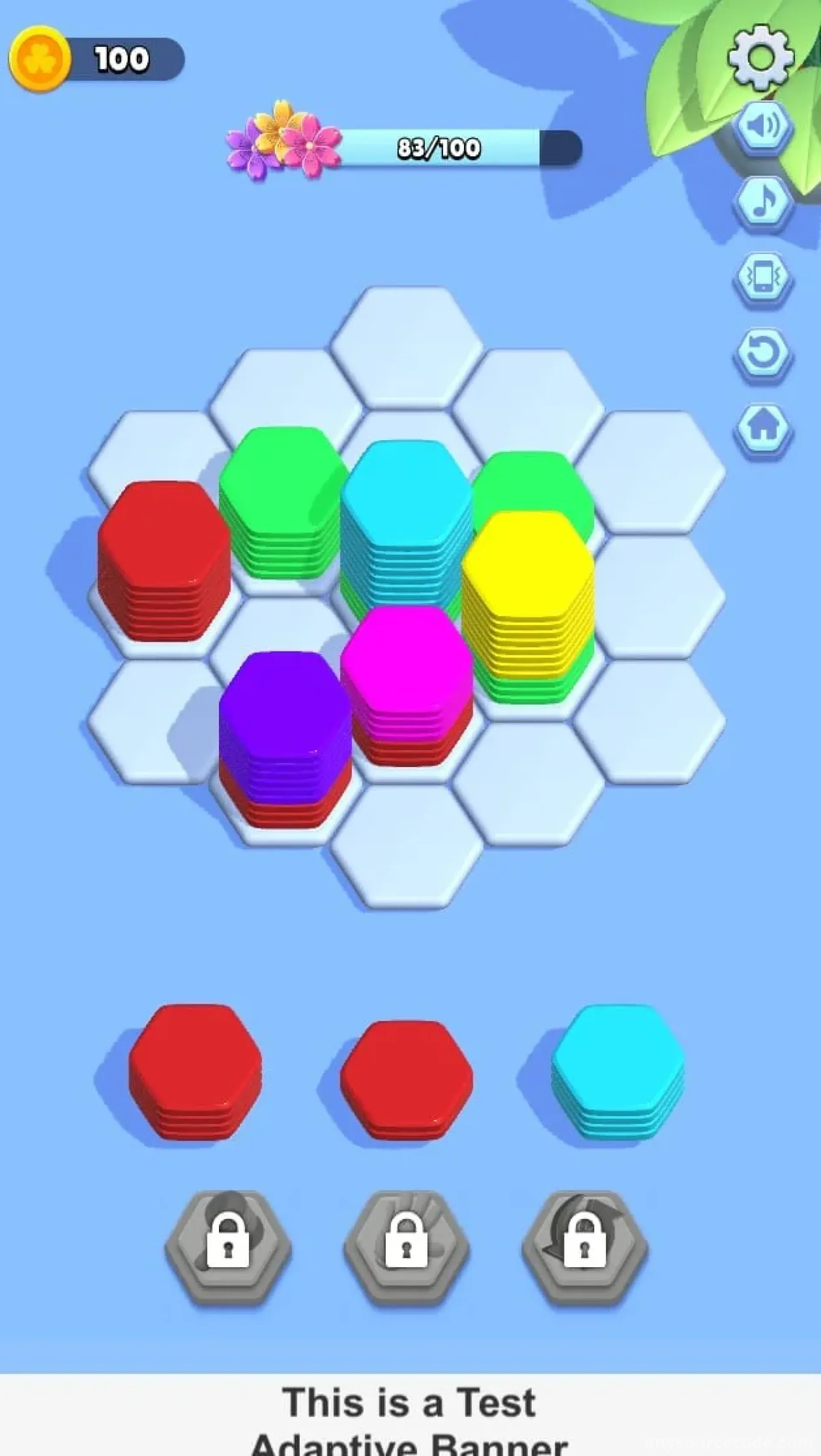 3D六边形排序 | 益智游戏