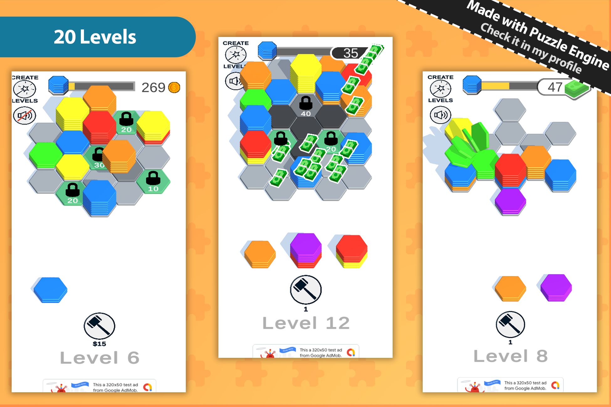 六边形排序超休闲益智游戏