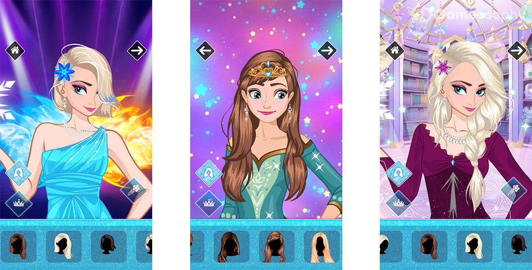 冰雪或火焰换装游戏