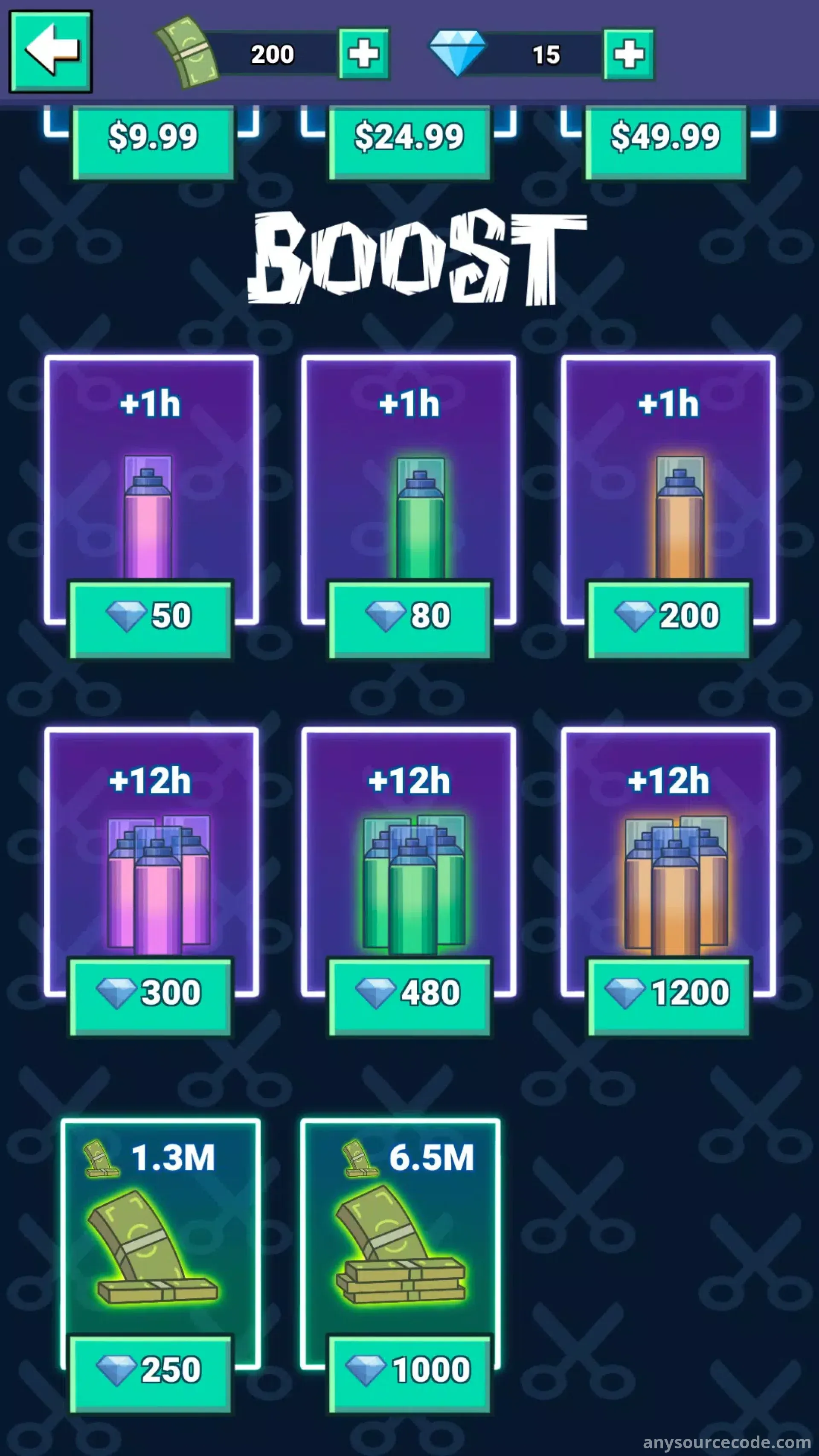 闲置理发店（可优化为：挂机理发店 ）