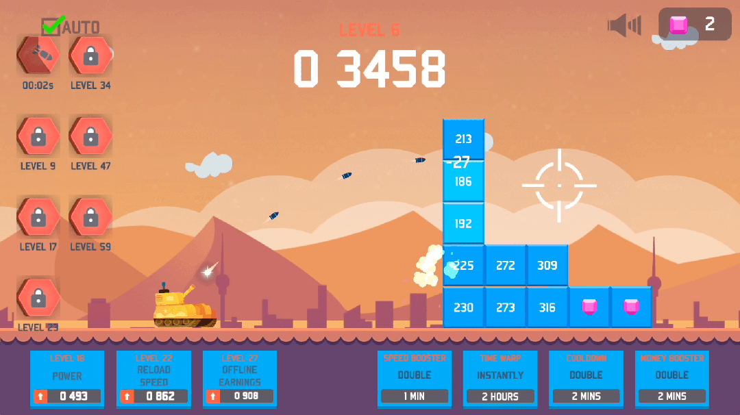 含Admob广告的闲置坦克战斗