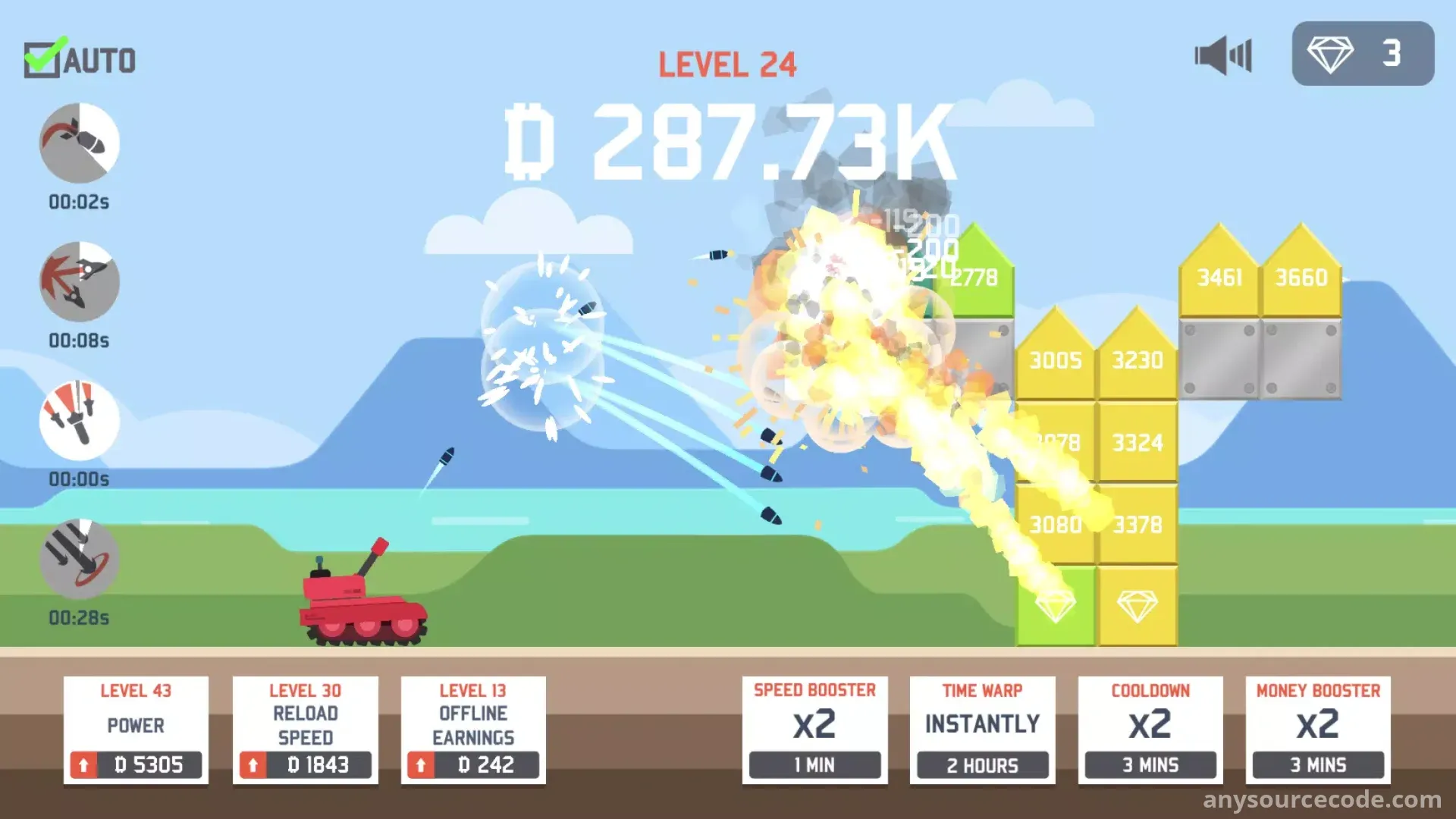 闲置坦克对战方块