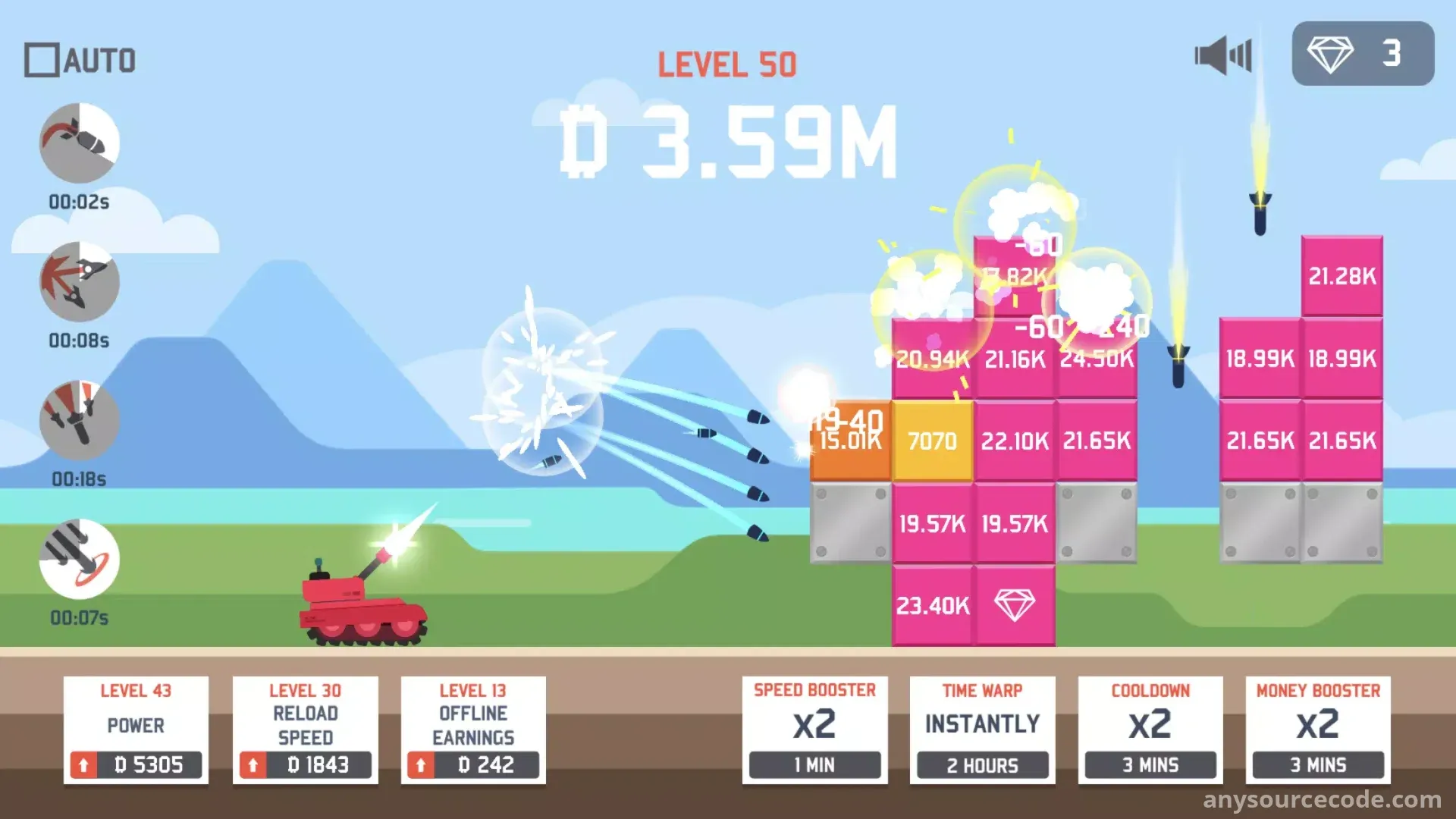 闲置坦克对战方块