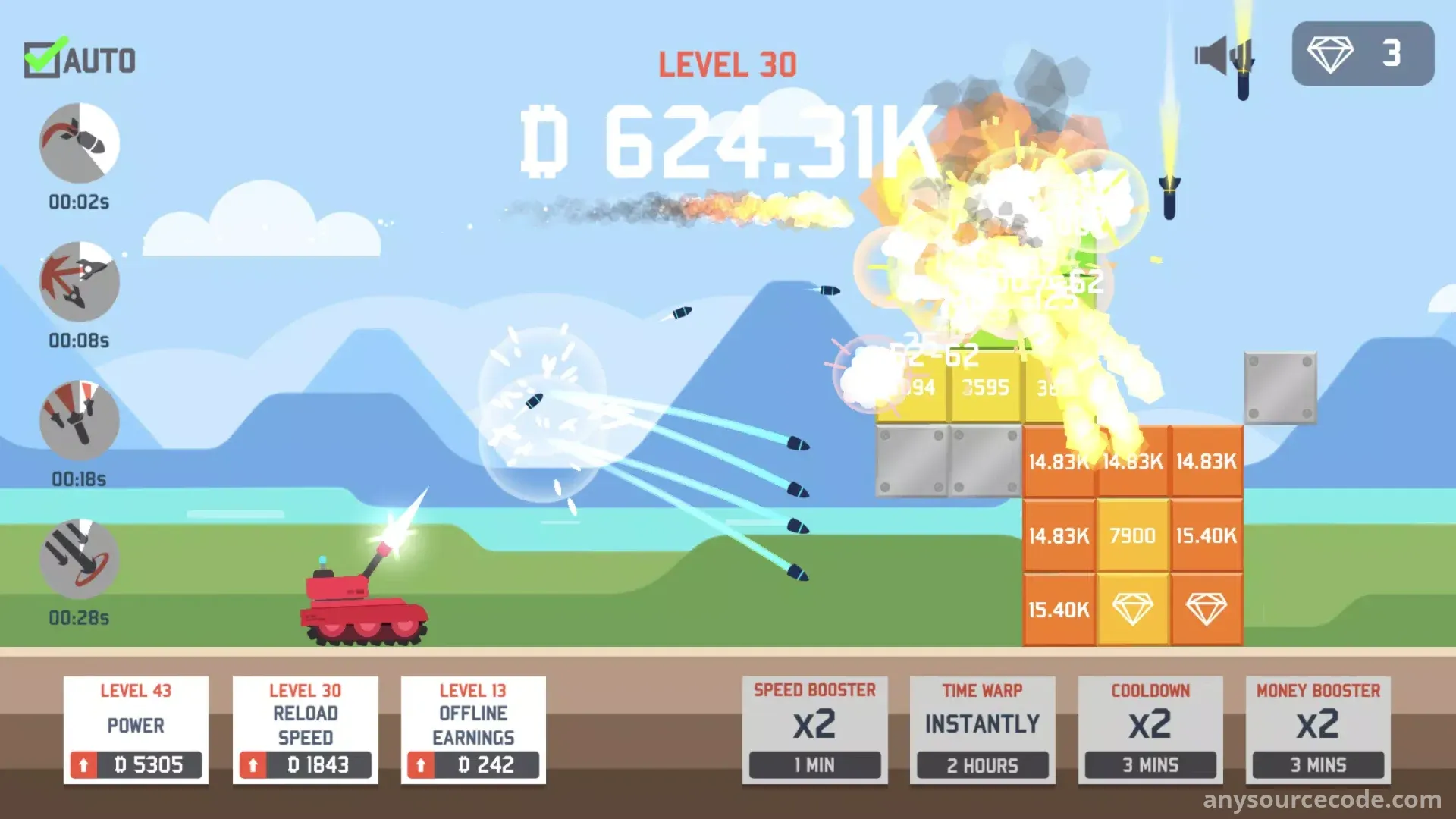 闲置坦克对战方块