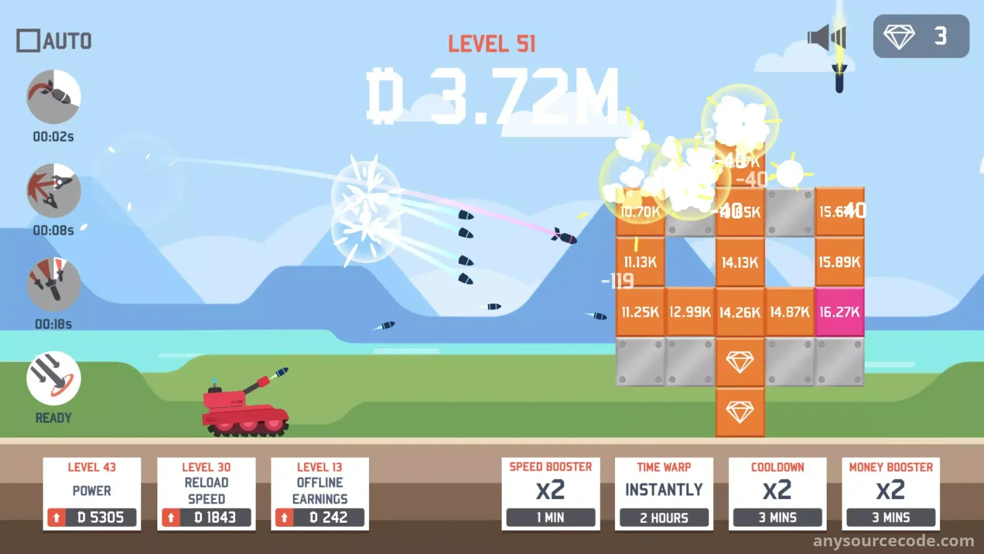 闲置坦克对战方块