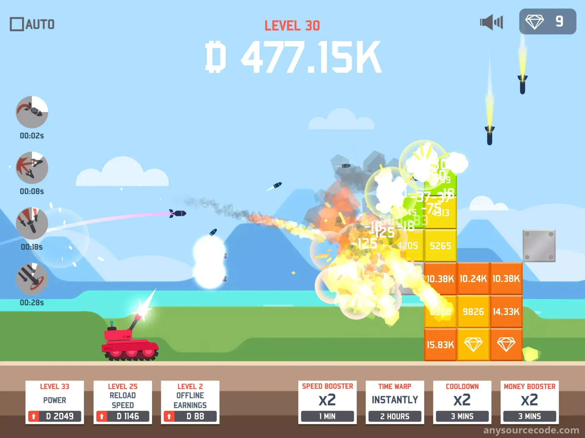 闲置坦克对战方块