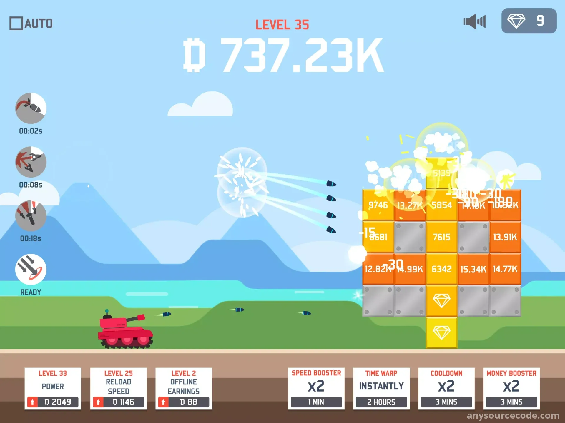 闲置坦克对战方块