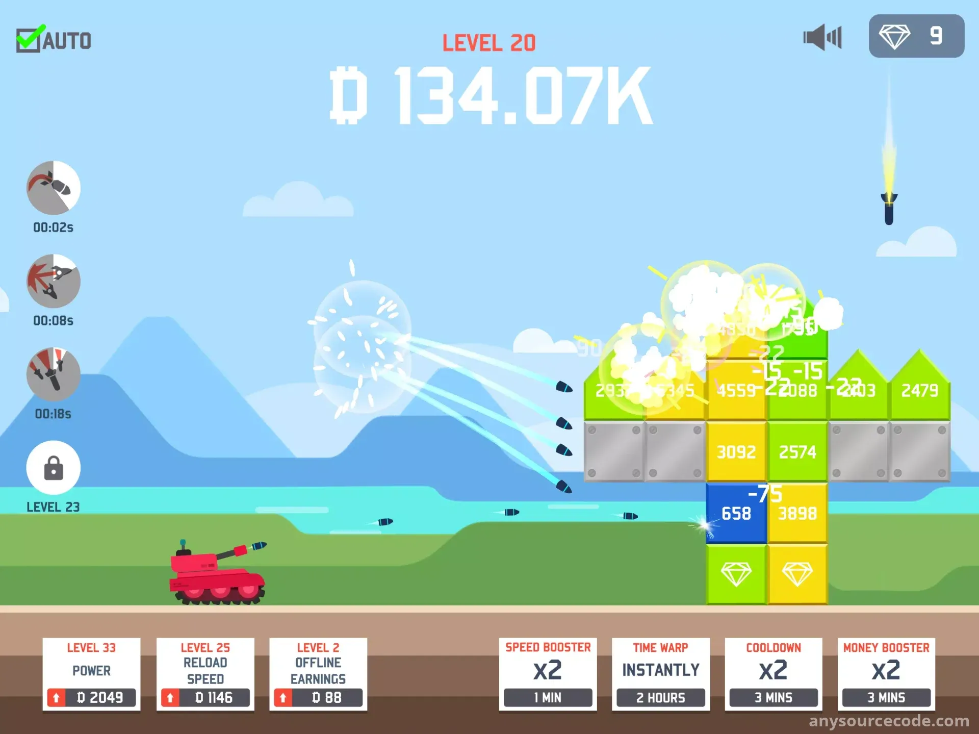 闲置坦克对战方块