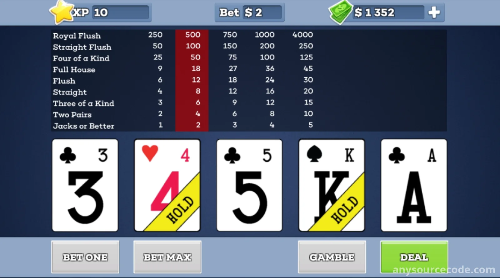 杰克或更好 | 视频扑克