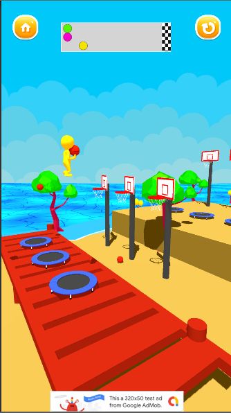 3D篮球扣篮跳跃游戏