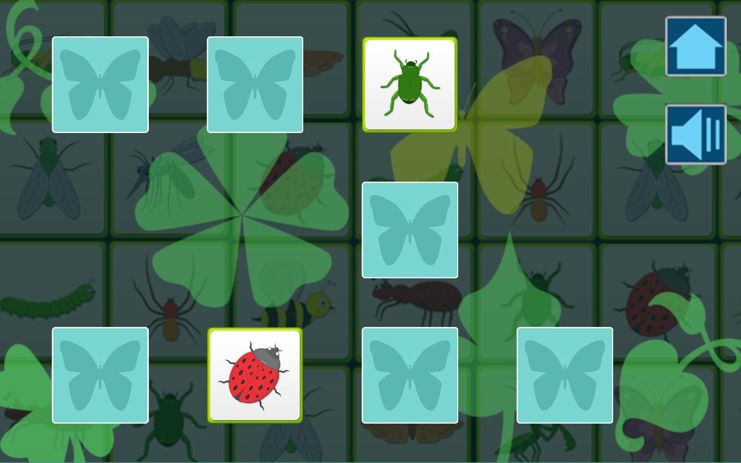 儿童昆虫记忆游戏模板