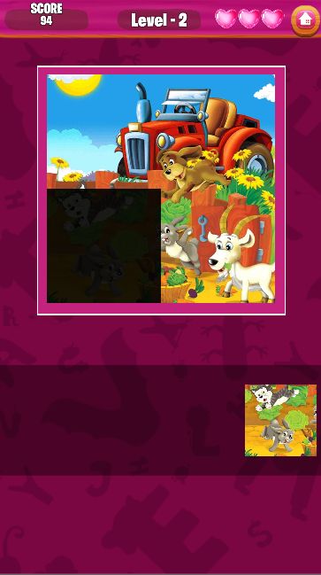 儿童拖放拼图游戏