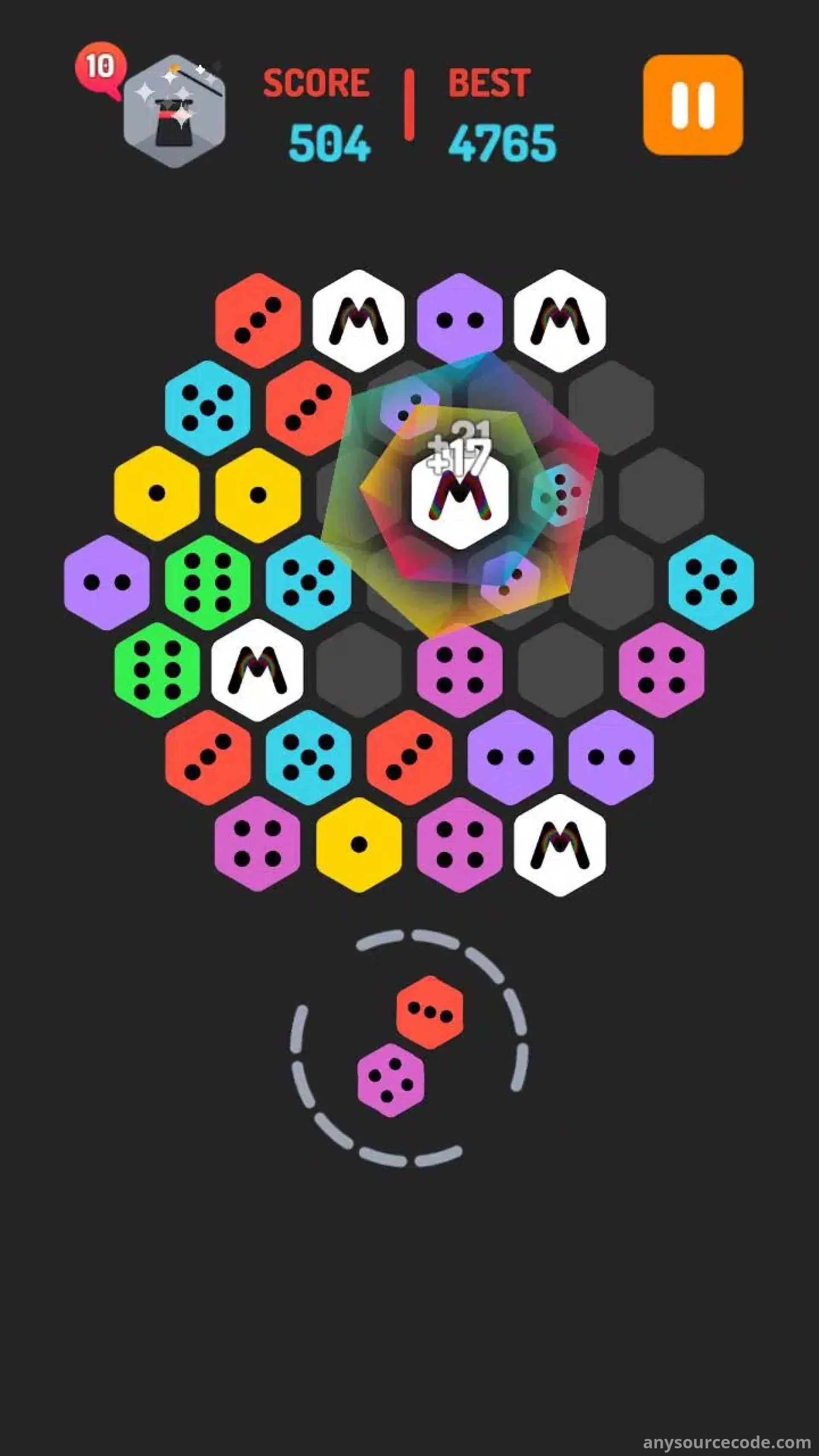 合并方块六边形