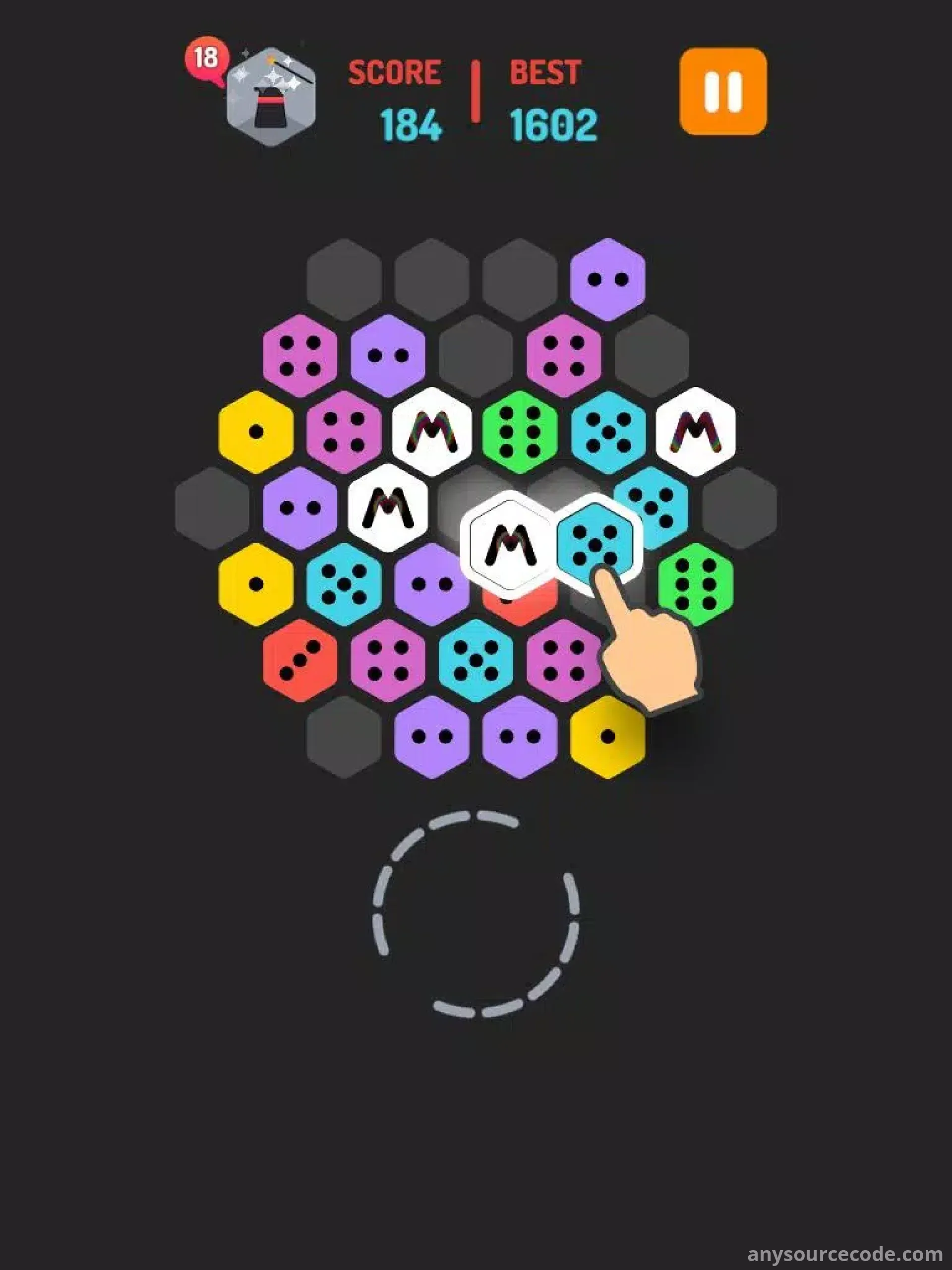 合并方块六边形