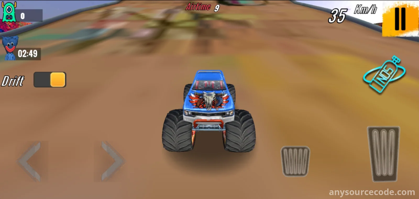 3D怪物卡车特技游戏