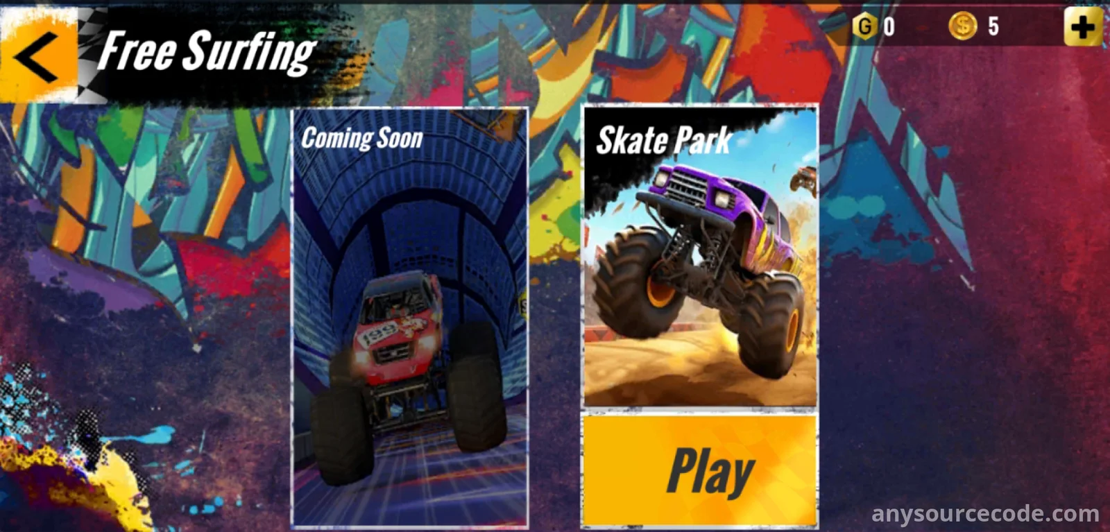 3D怪物卡车特技游戏