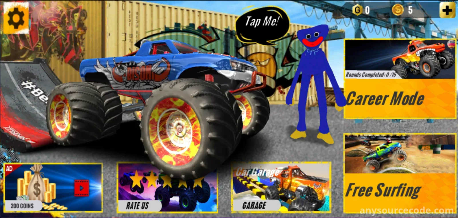 3D怪物卡车特技游戏