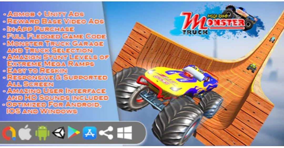 3D怪物卡车特技游戏