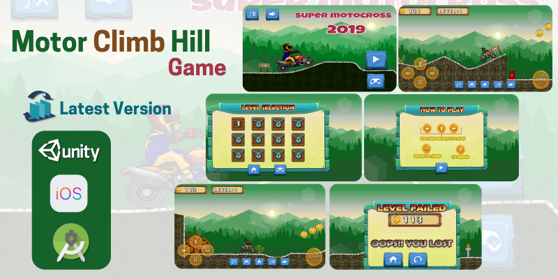 摩托爬坡赛车游戏