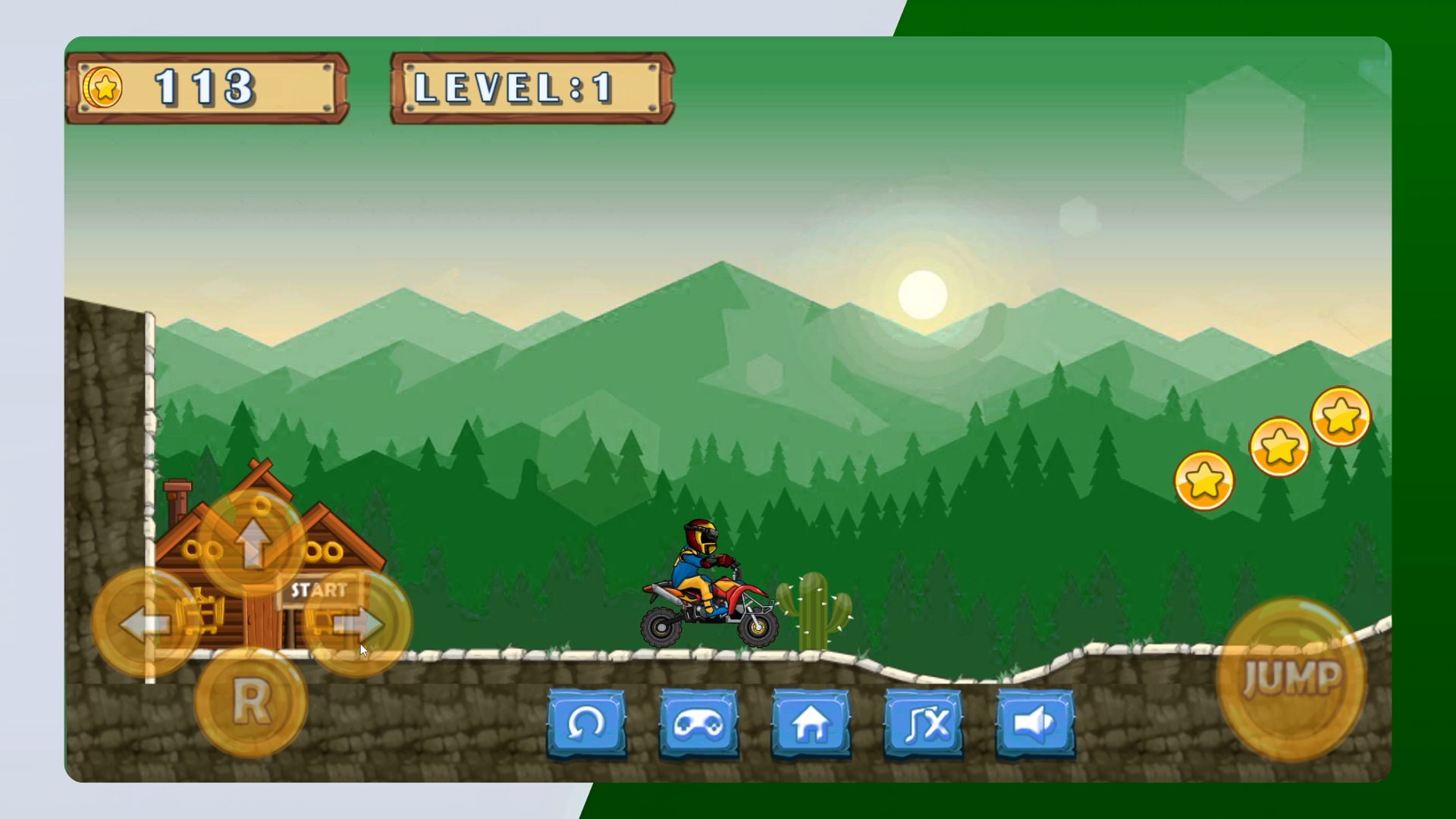 摩托爬坡赛车游戏