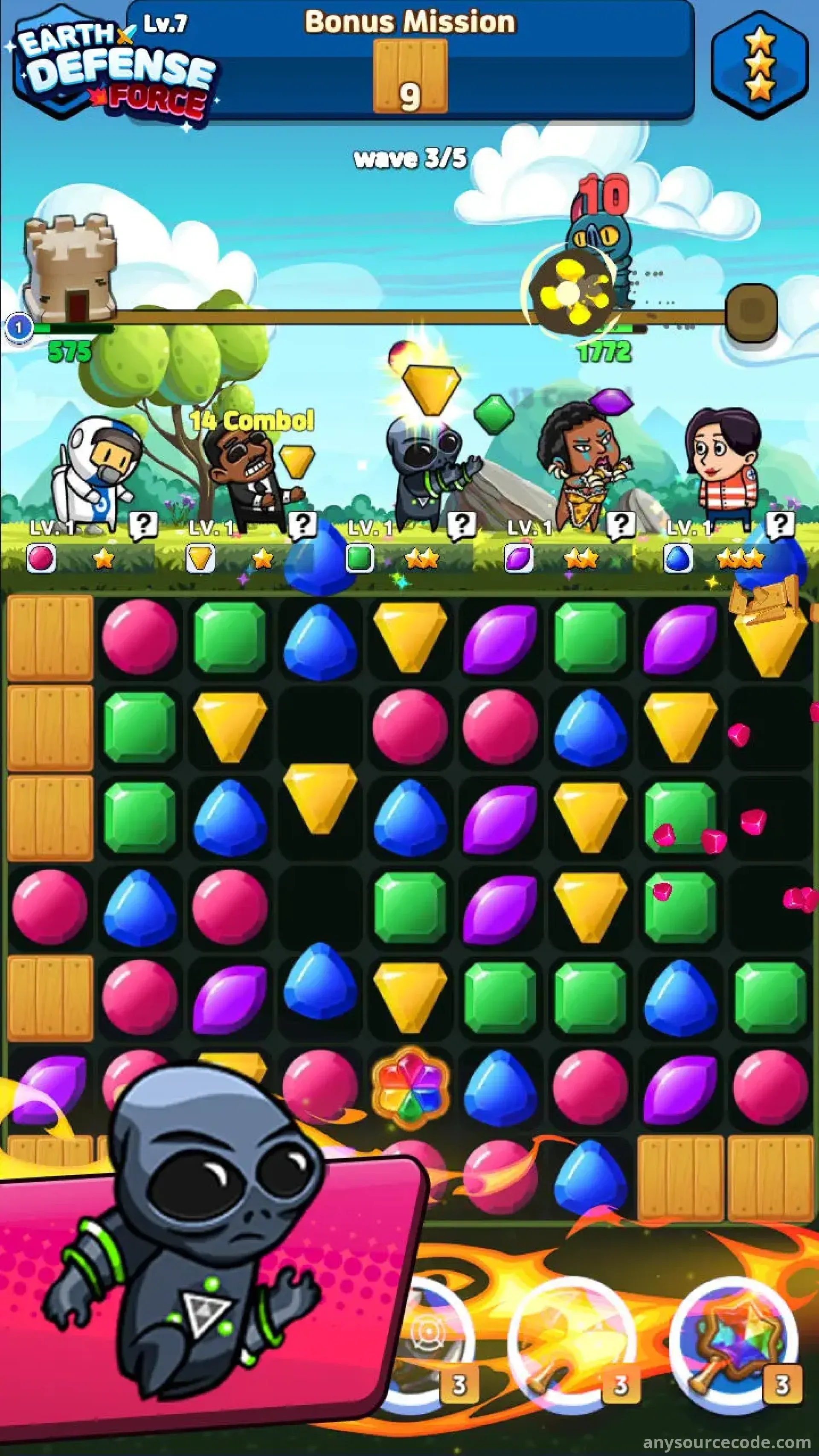 神秘守护者 | 地球防御 - 三消谜题