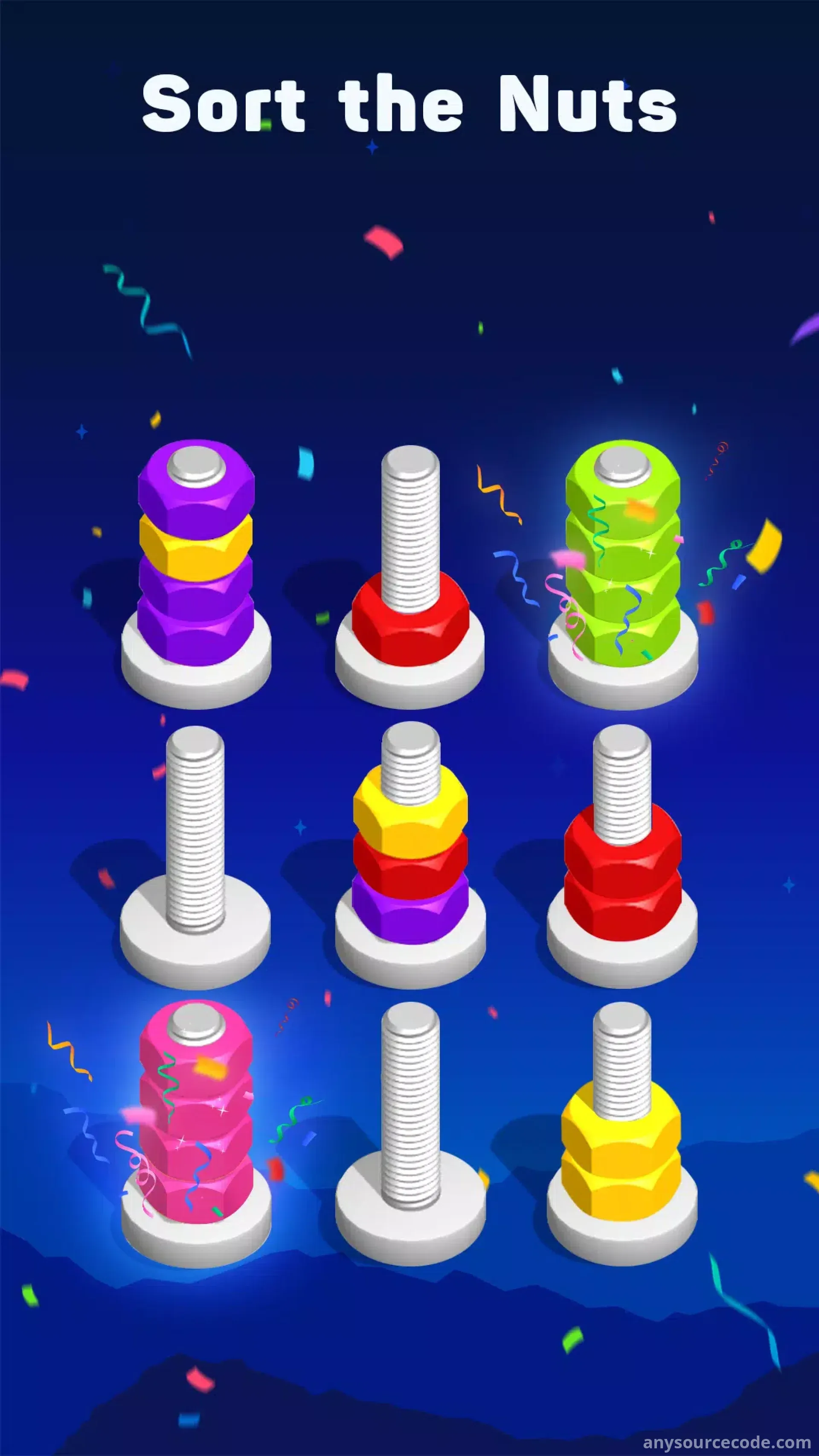 螺母与螺栓 - 拼图分类