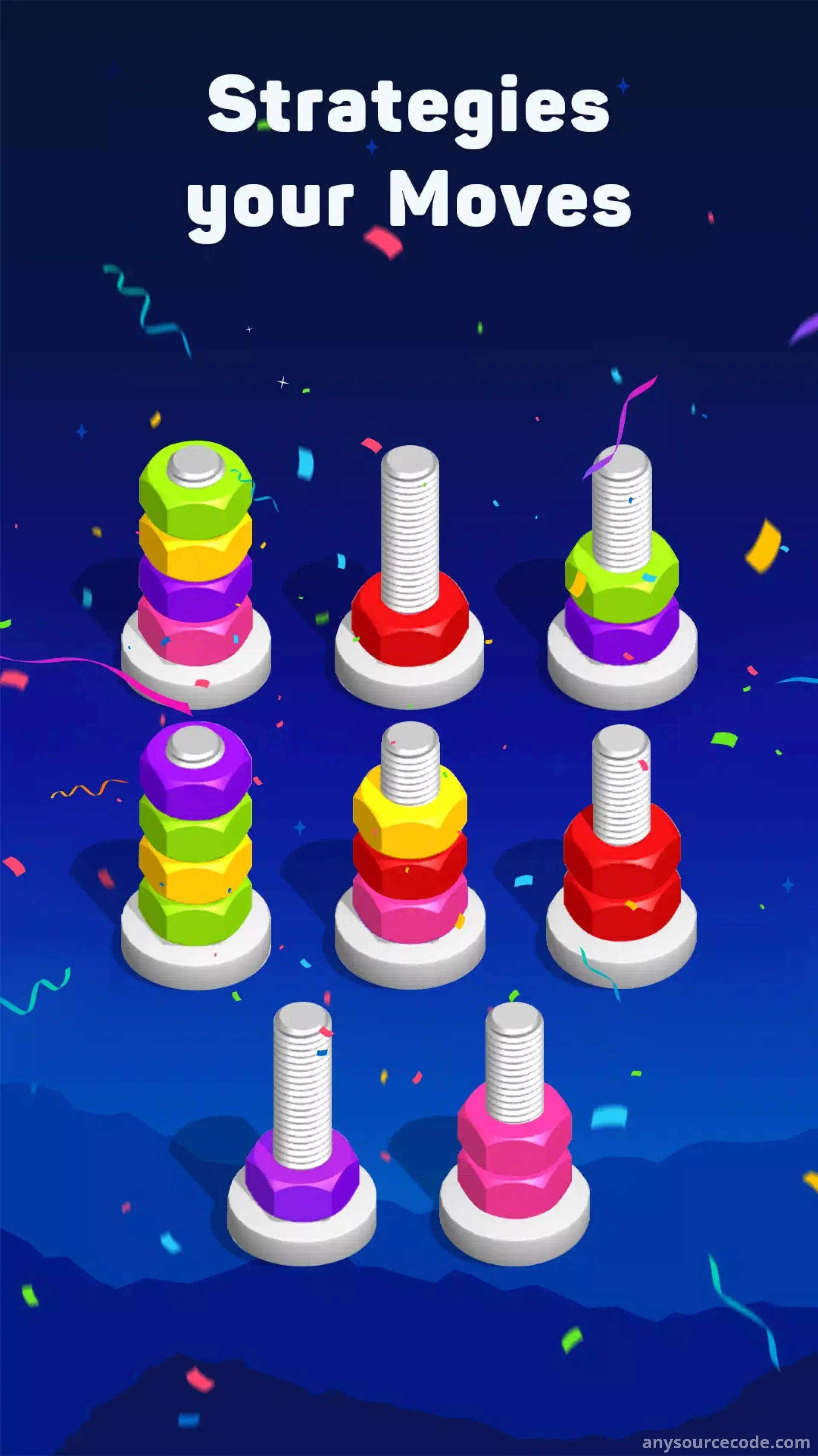 螺母与螺栓 - 拼图分类