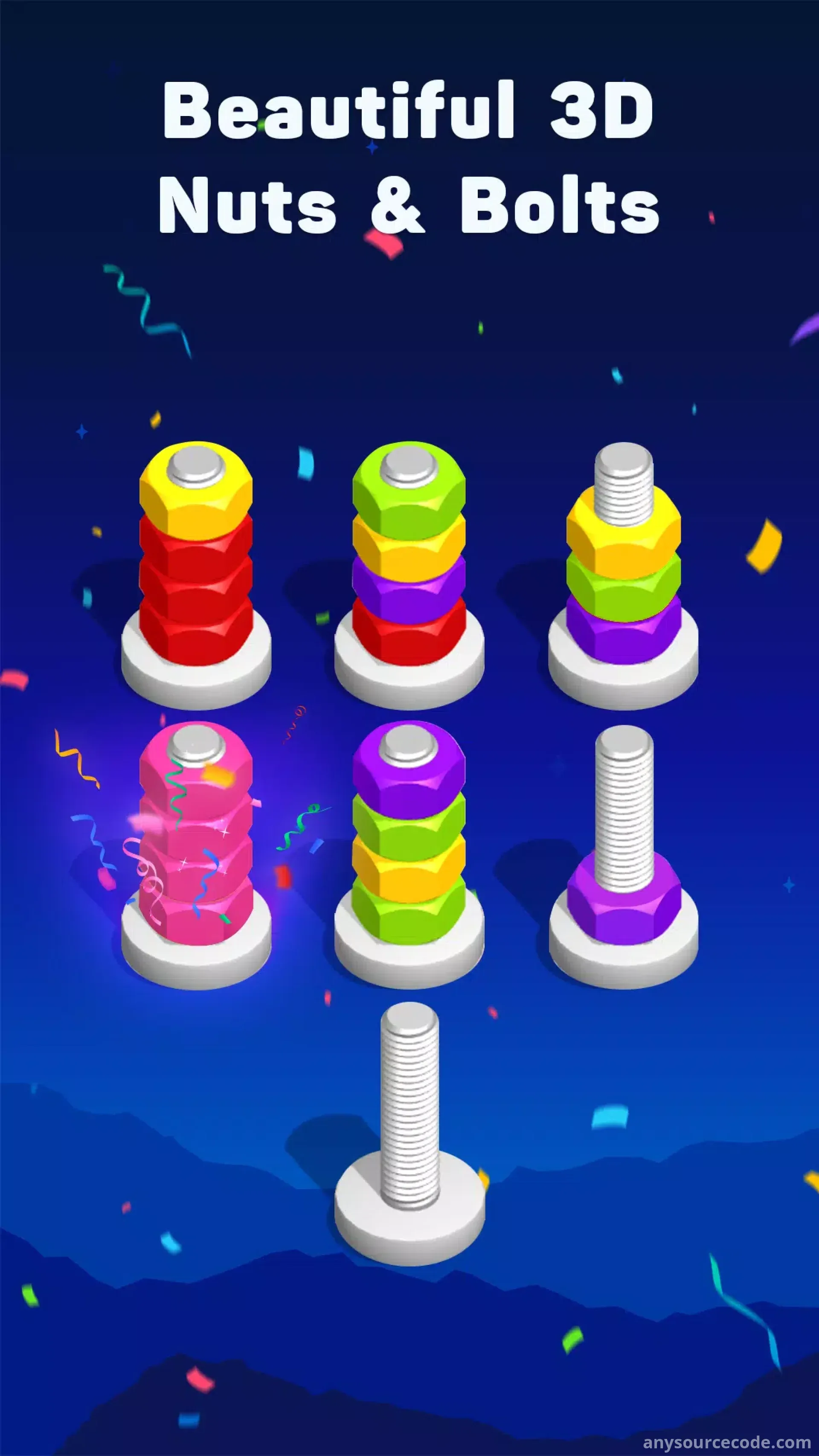 螺母与螺栓 - 拼图分类