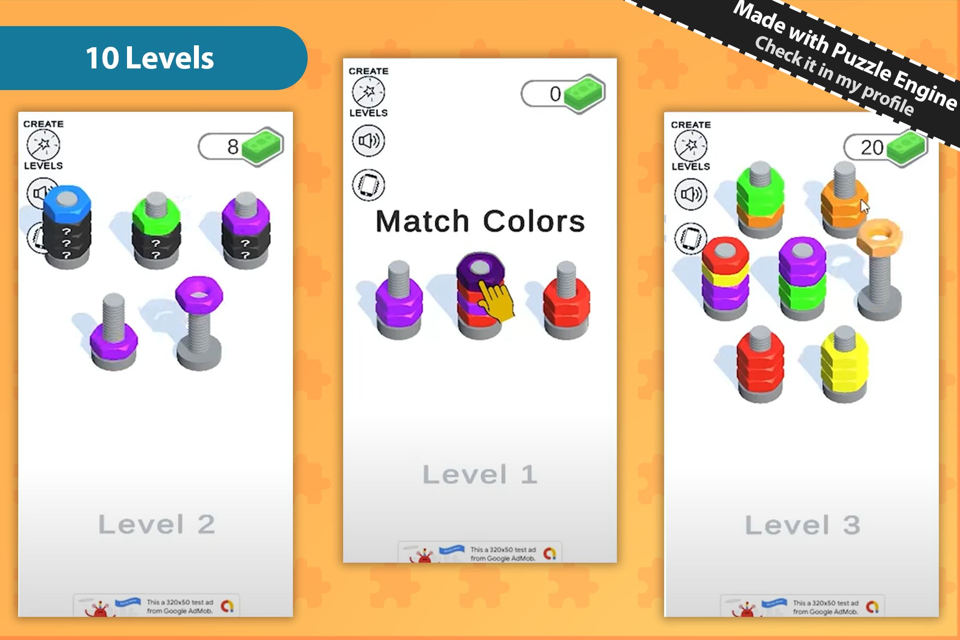 坚果排序超休闲益智游戏