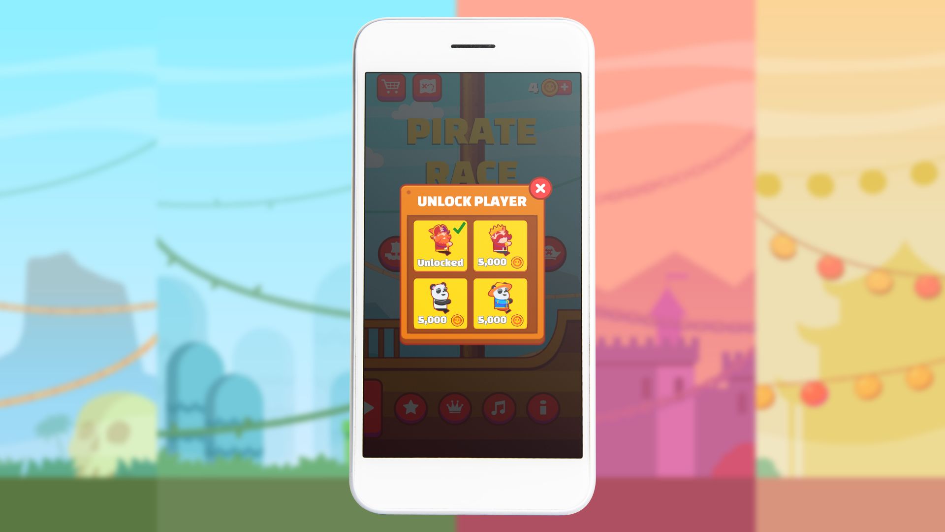 趣味海盗竞赛游戏模板