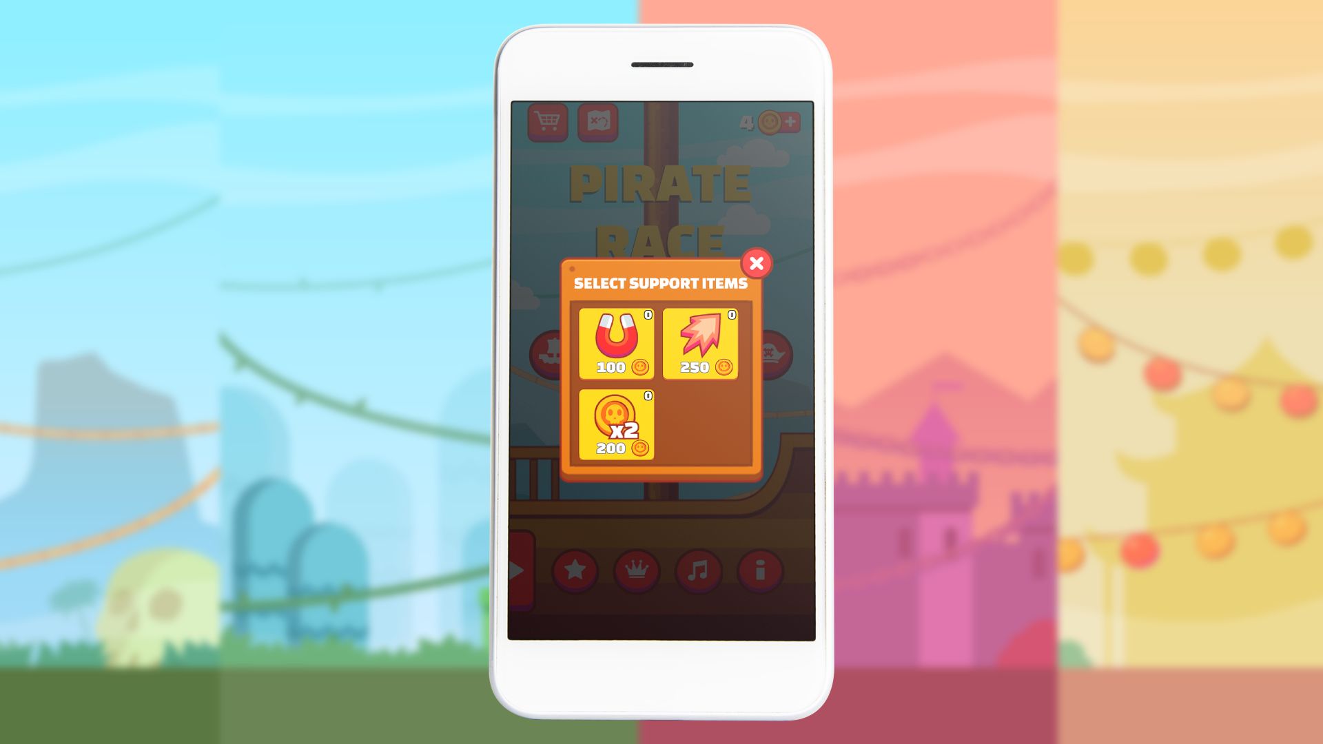 趣味海盗竞赛游戏模板