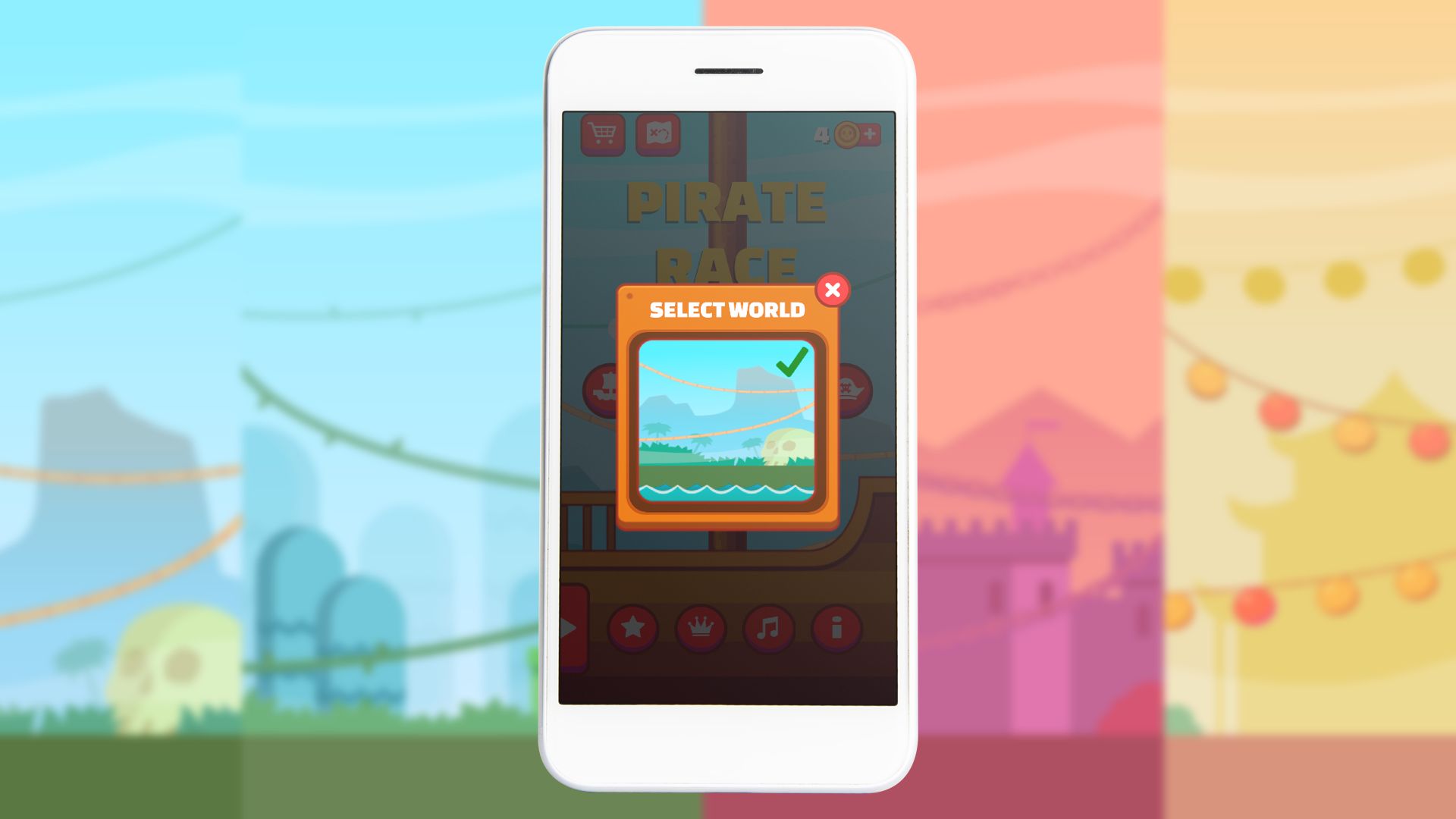 趣味海盗竞赛游戏模板