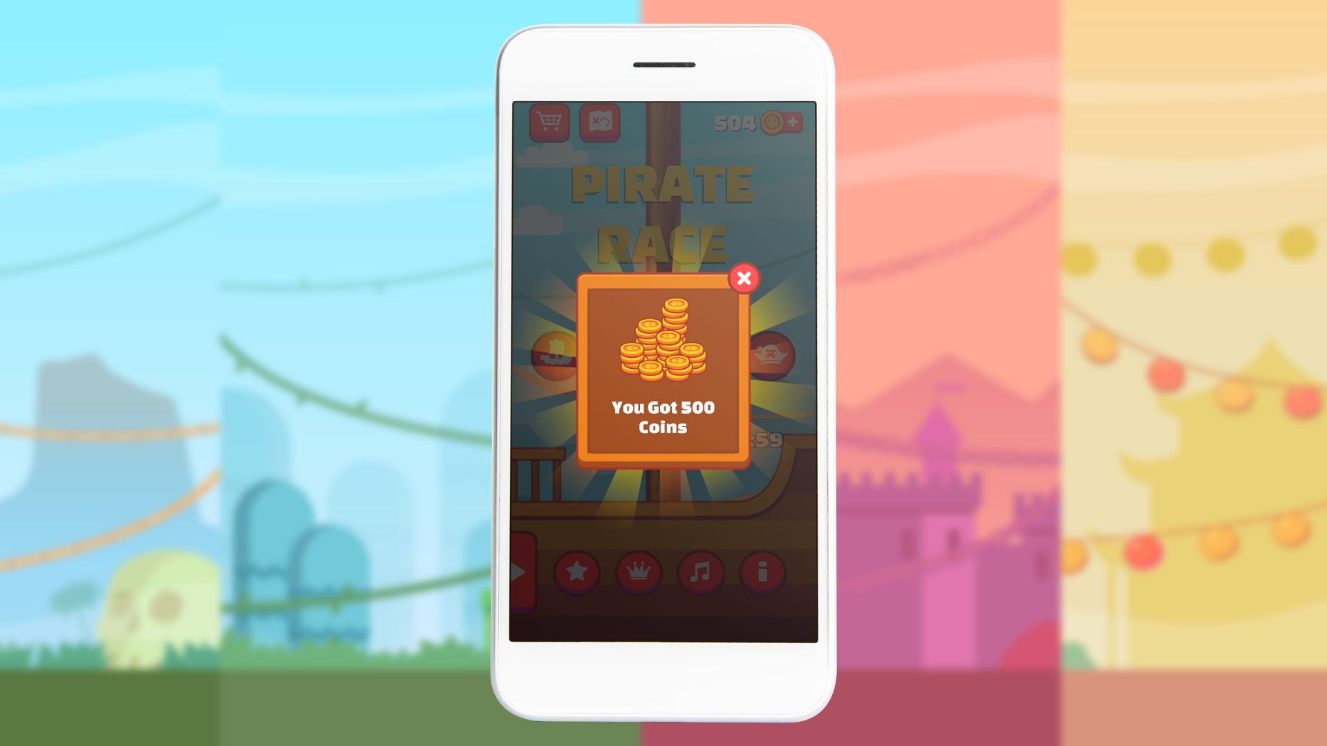 趣味海盗竞赛游戏模板