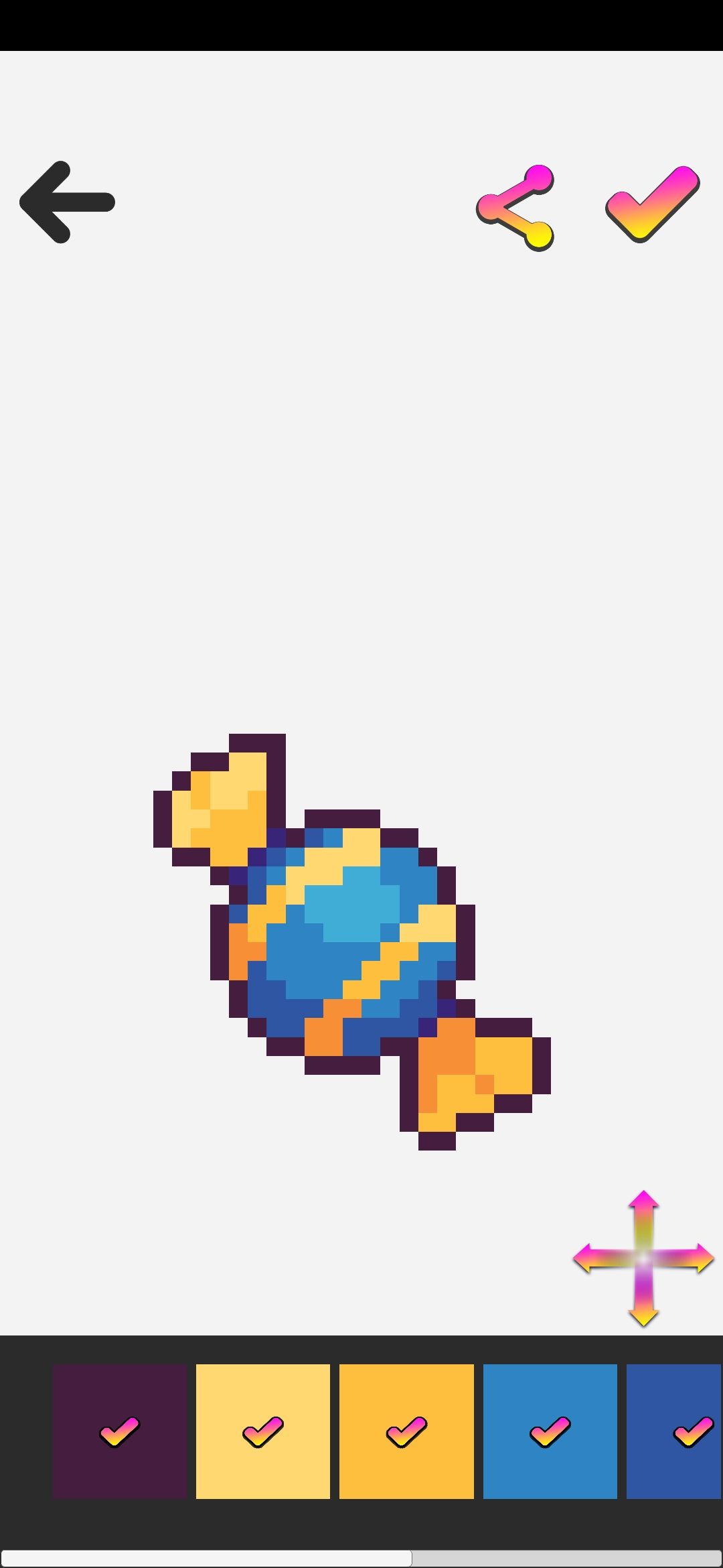 像素艺术数字填色模板