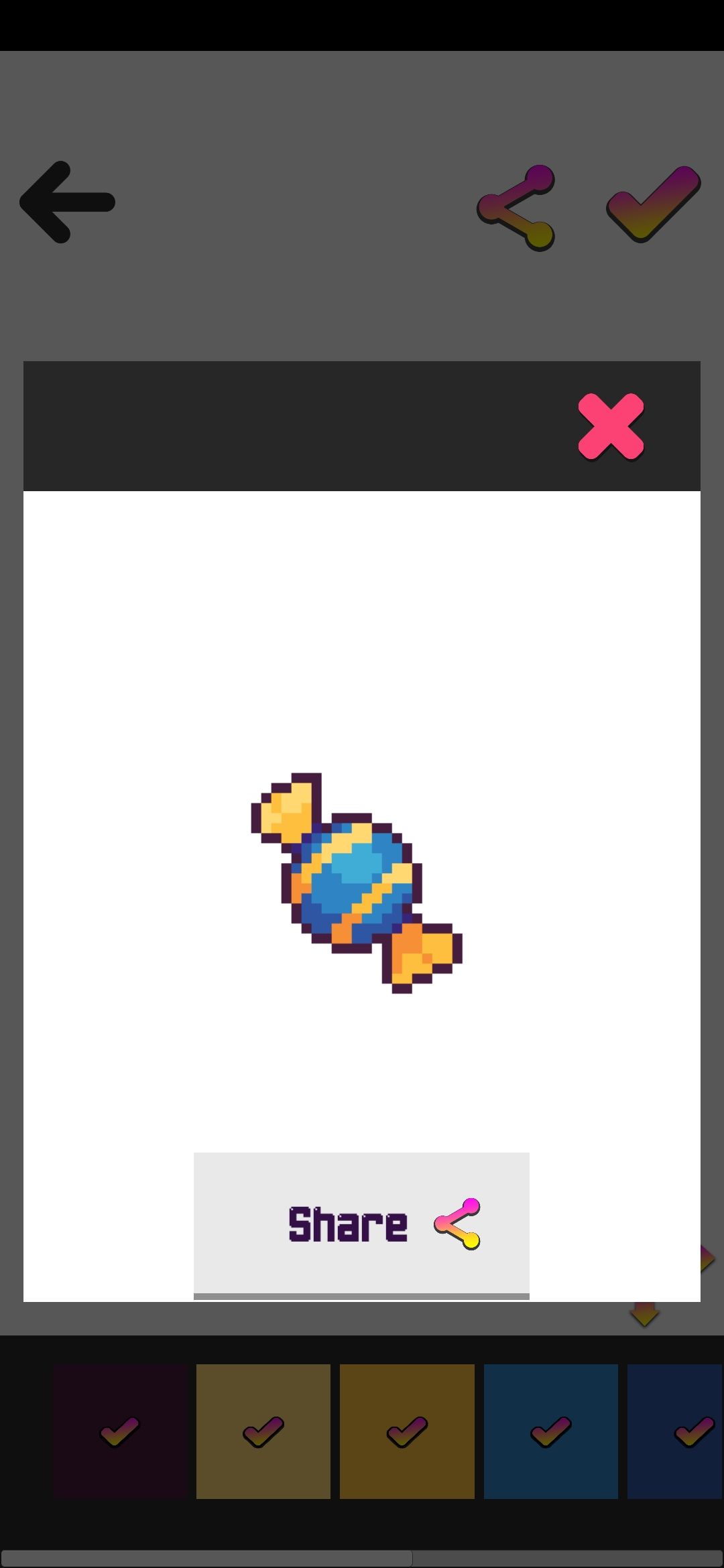 像素艺术数字填色模板