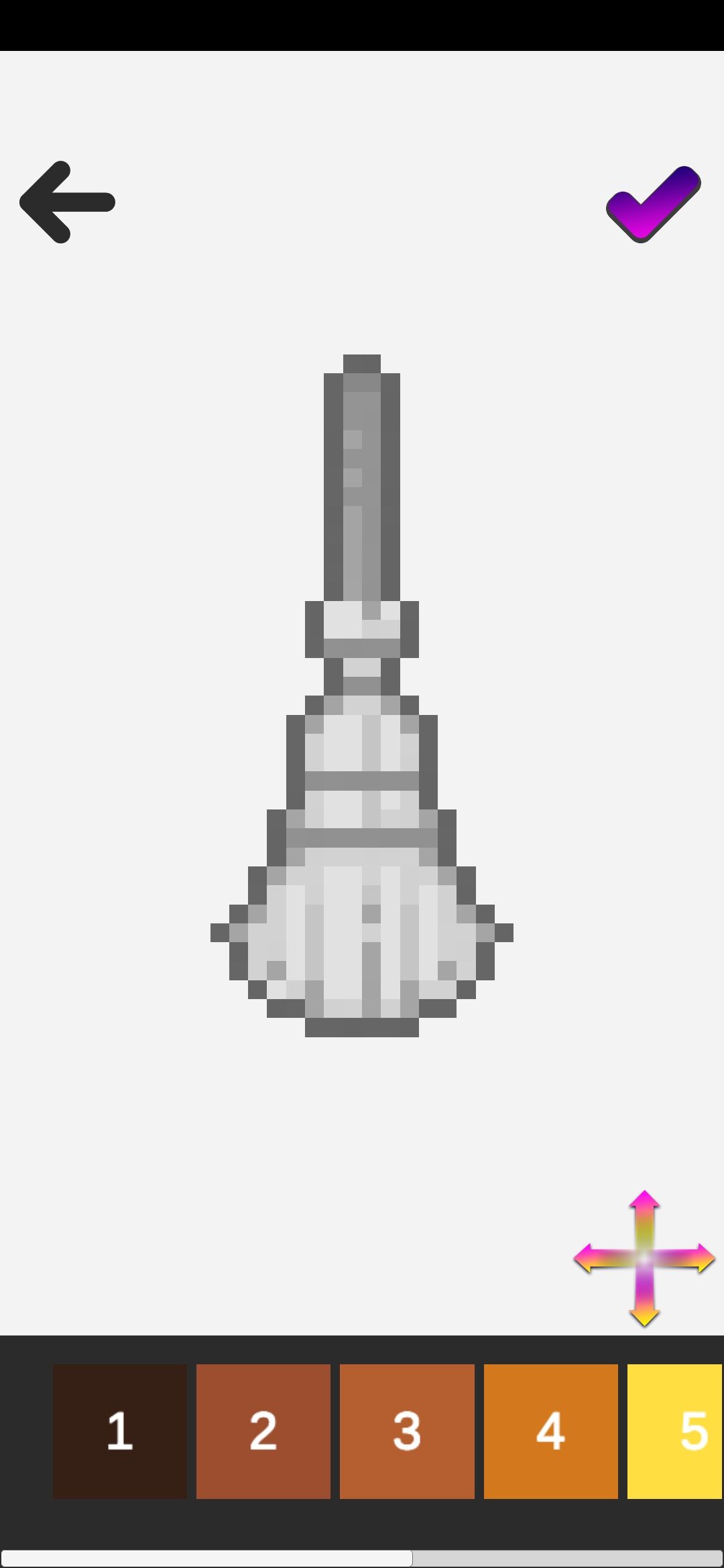 像素艺术数字填色模板