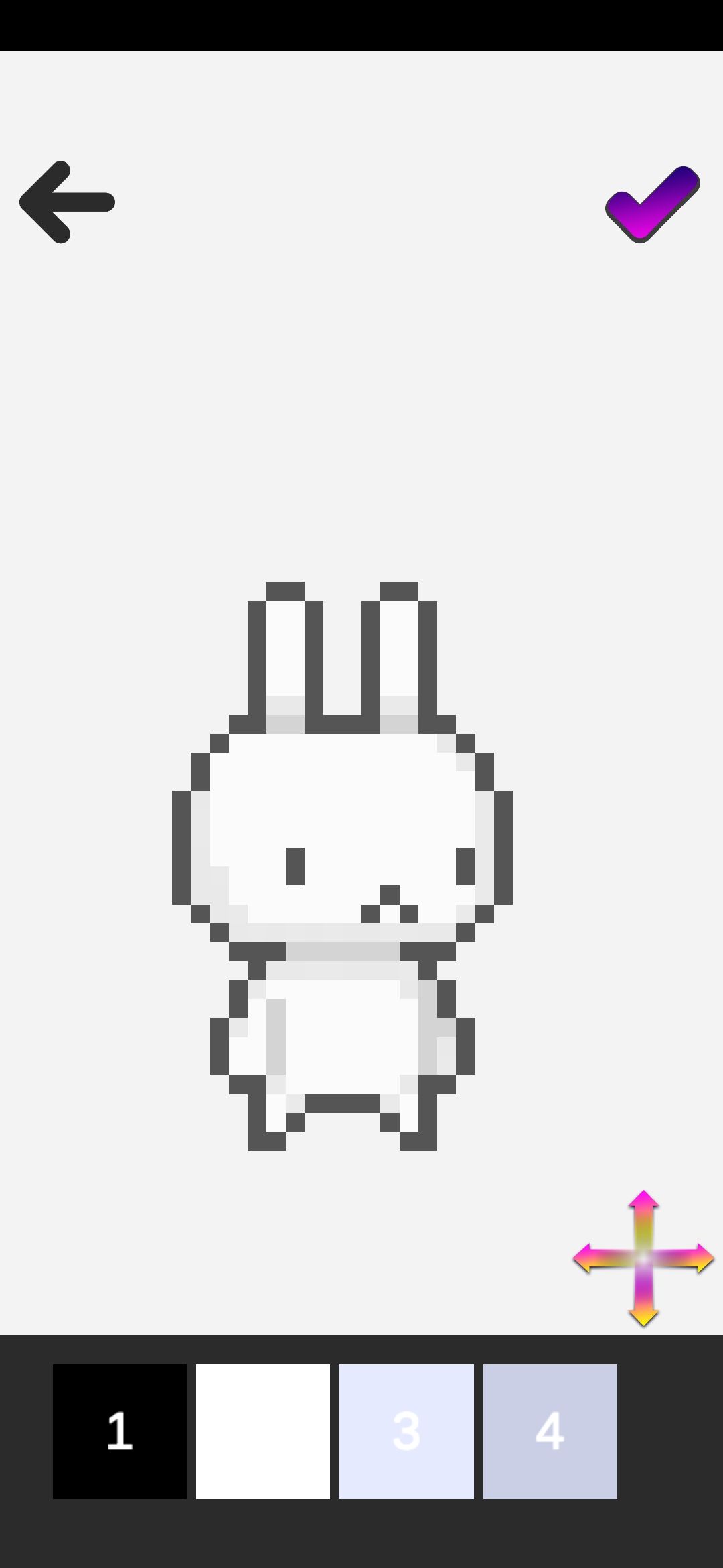 像素艺术数字填色模板