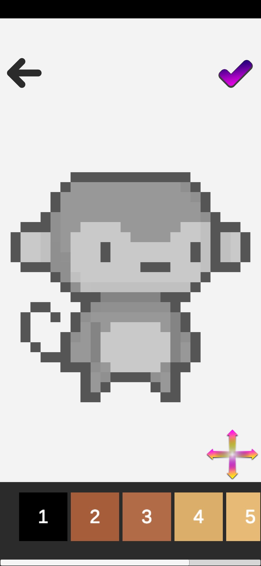 像素艺术数字填色模板