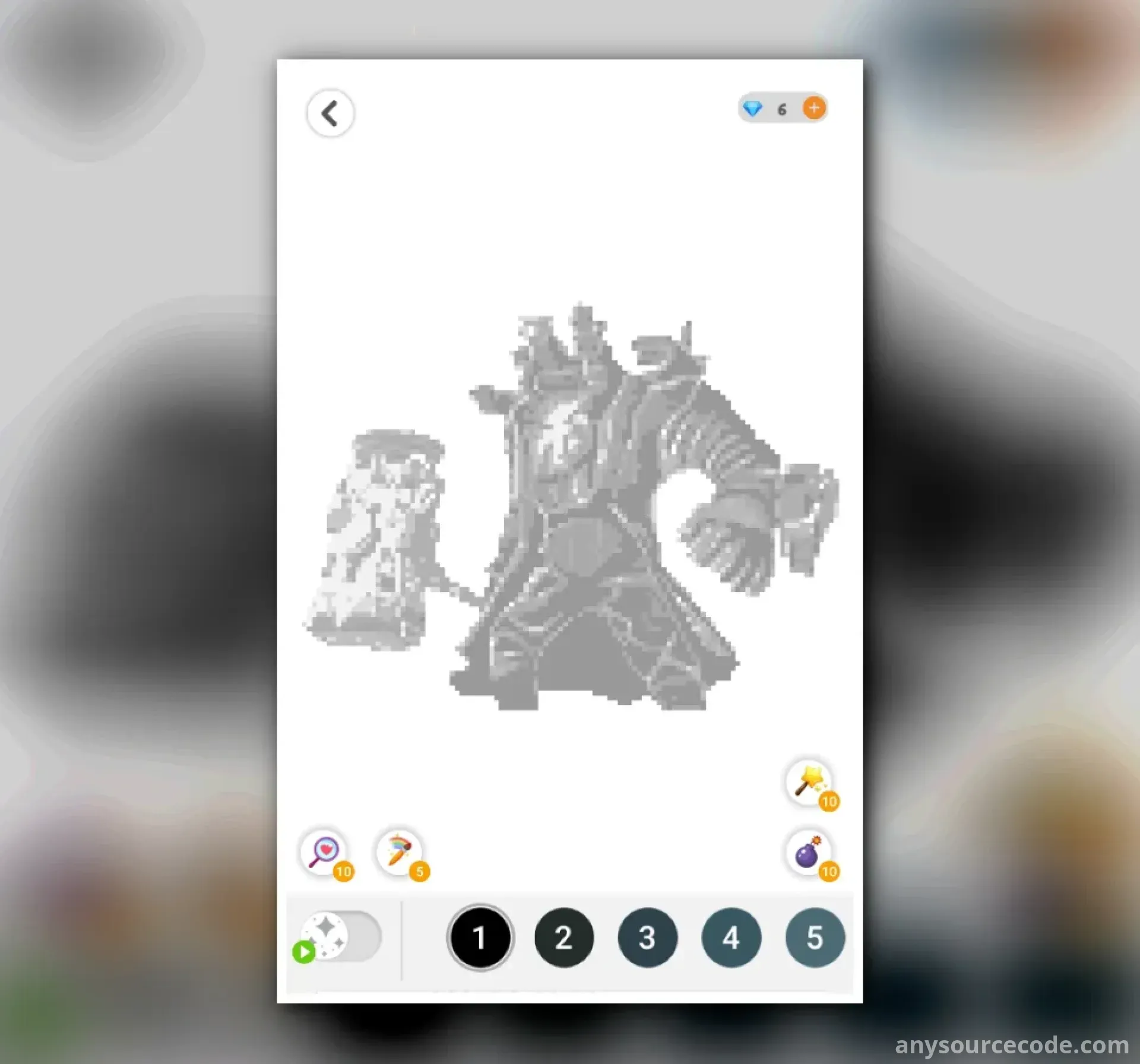 按颜色填像素：艺术拼图