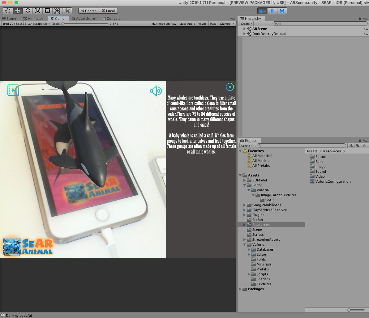 海洋动物增强现实应用套件