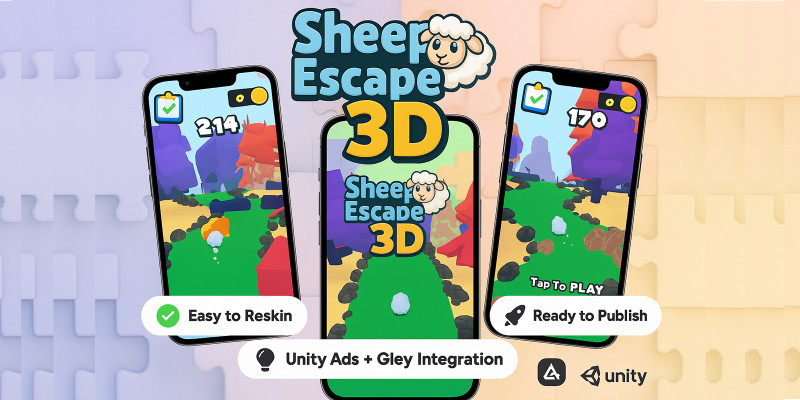 3D休闲手机游戏《绵羊逃脱》