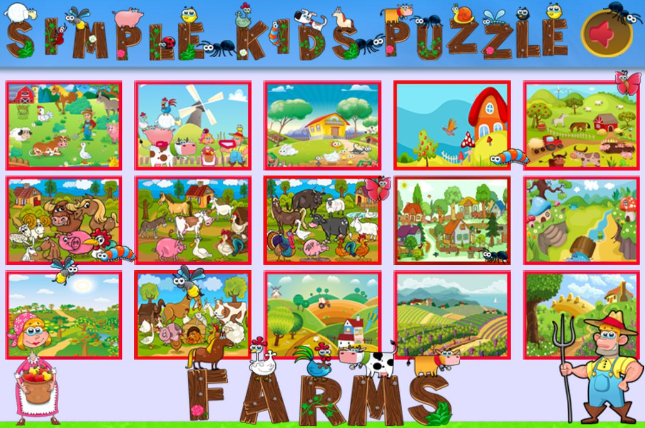 简易儿童农场拼图游戏