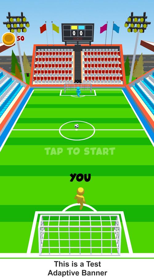 迷你广告版足球游戏