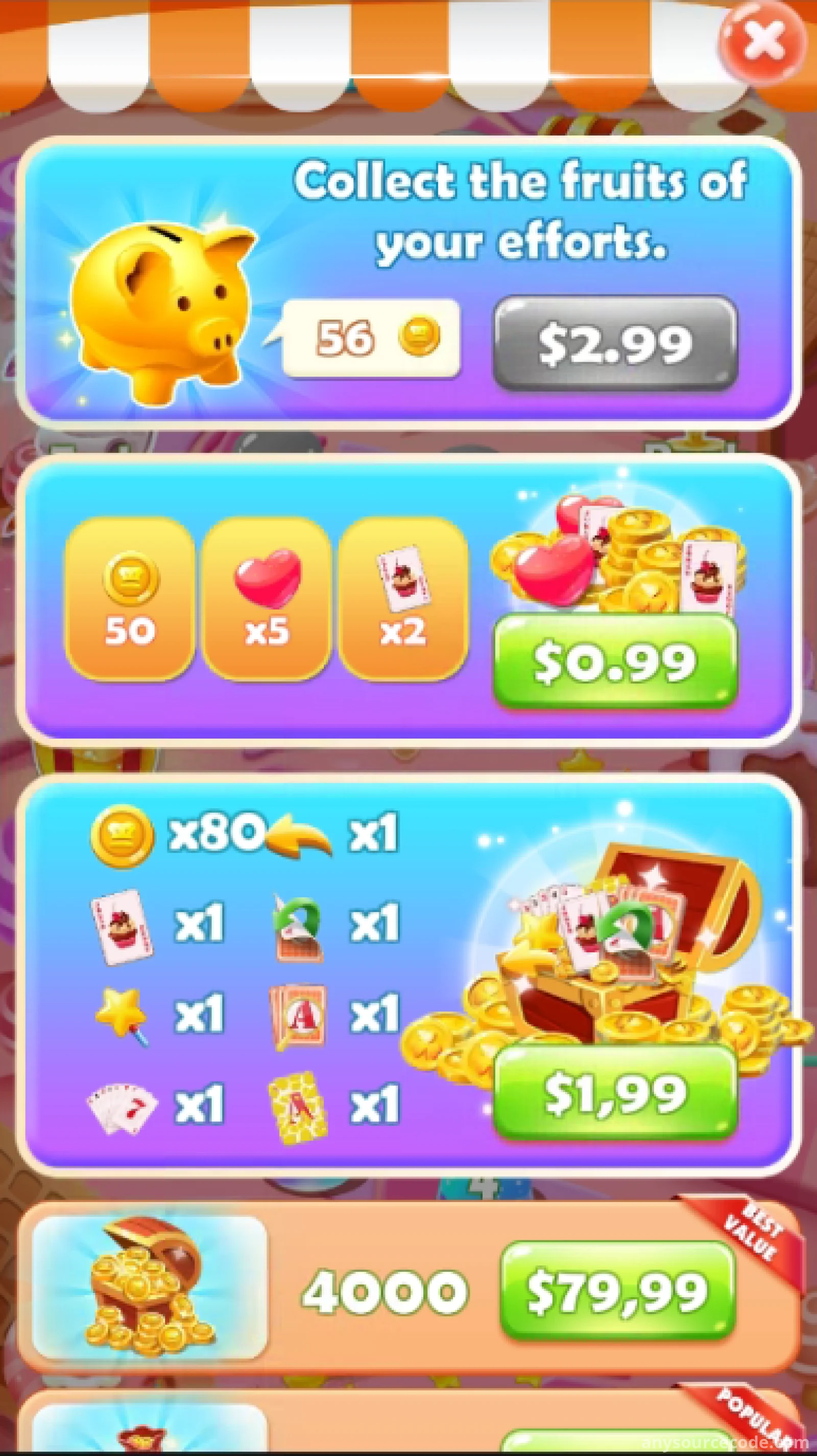 纸牌 TirPeaks：甜品烹饪