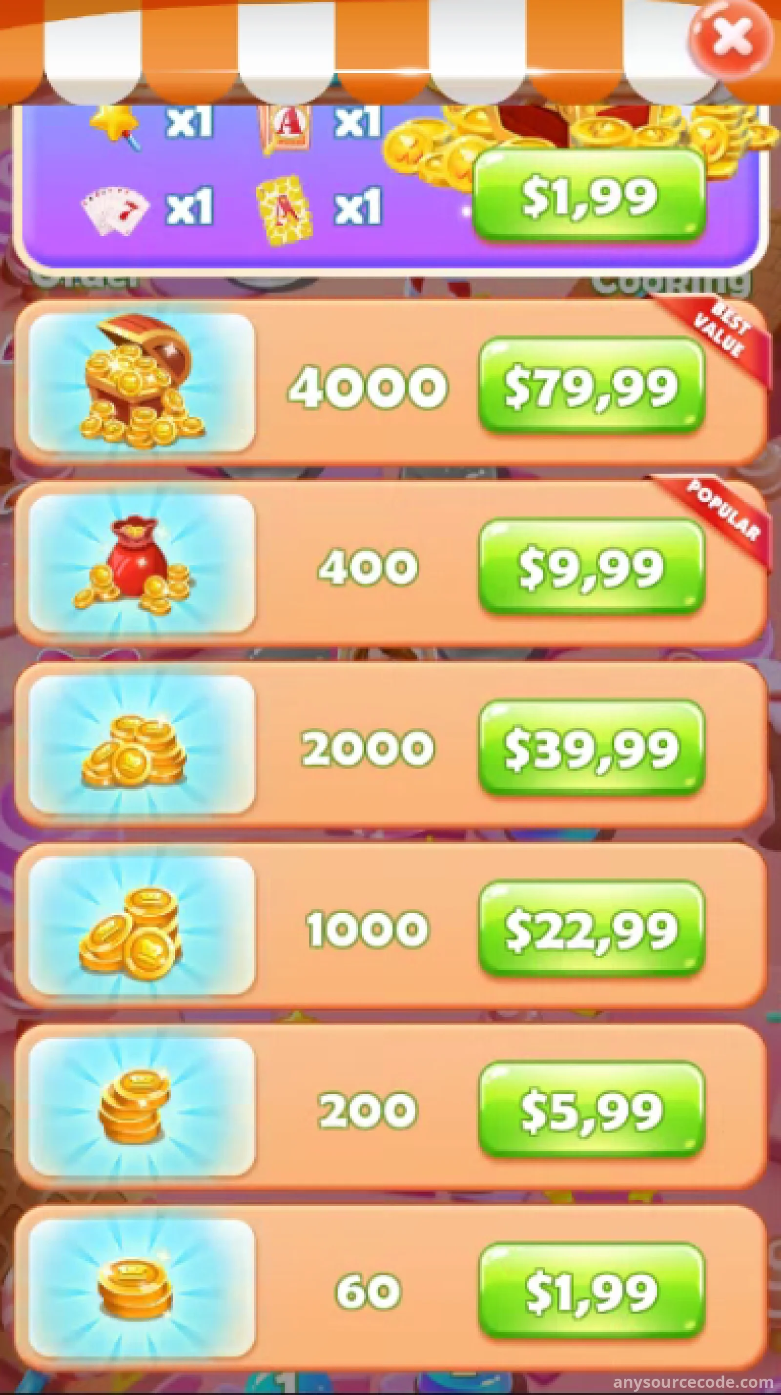 纸牌 TirPeaks：甜品烹饪